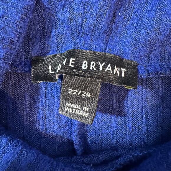 Lane Bryant Women's Plus Size 22/24 Cowl Neck Long Sleeve Royal Blue Sweater - Picture 3 of 10